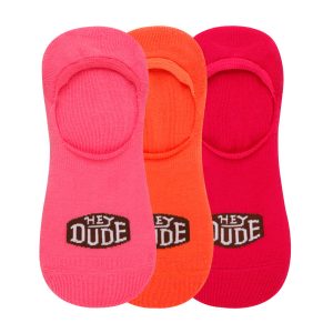HEYDUDE No Show Sock 3 Pack - Pink Lemonade