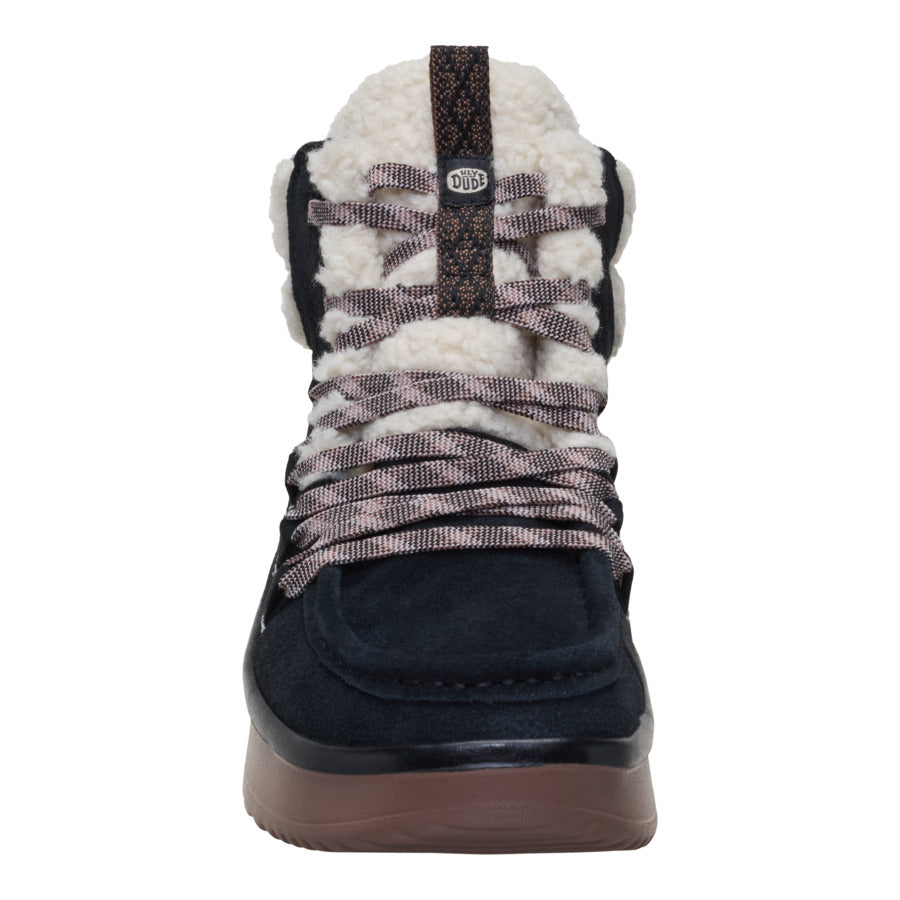 Wendy Peak Apres Suede Cozy Stitch - Black/Tan - Image 4