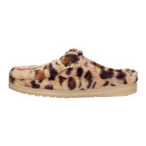 Wendy Slipper Leo Fur - Tan/Multi